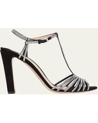 Tom Ford - Jerry Suede And Crystal Strappy Sandals - Lyst