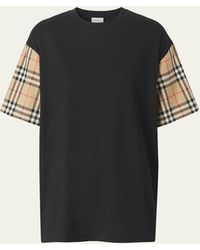 Burberry - Oversized Vintage Check T-shirt - Lyst