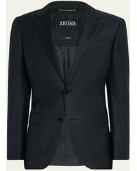 ZEGNA - Tonal Striped Wool Suit - Lyst