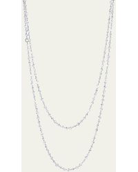 64 Facets - 18k White Gold Alternating Size Diamond Necklace - Lyst