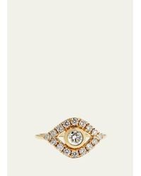 Sydney Evan - 14K Extra-Large Evil Eye Ring W/ Diamonds - Lyst