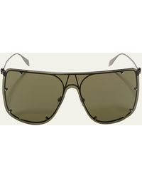 Alexander McQueen - Studded Skull Shield Sunglasses - Lyst