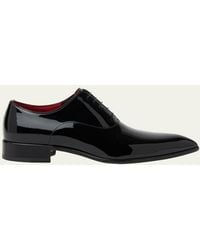 Christian Louboutin - Pelvis Patent Leather Pointed-Toe Derby Shoes - Lyst