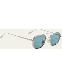 Jacques Marie Mage - Altan Two-tone Metal Rimless Oval Sunglasses - Lyst