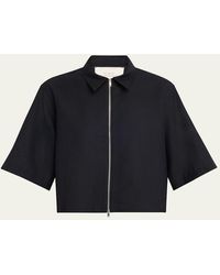 Studio Nicholson - Zip Through Wool Shirt - Lyst