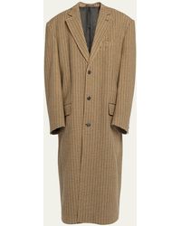 Balenciaga - Oversized Houndstooth Wool Overcoat - Lyst