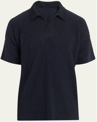 Homme Plissé Issey Miyake - Pleated Polyester Basic Polo Shirt - Lyst