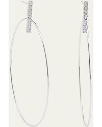Lana Jewelry - Flawless Diamond Bar Stud Hoop Earrings - Lyst