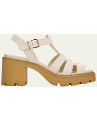 Prada - 90Mm Stride Suede Platform Fisherman Sandals - Lyst