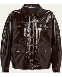 Rag & Bone - Amy Faux Patent Leather Jacket - Lyst