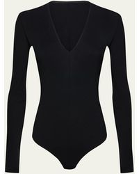 Wolford - V-neck Jersey Bodysuit - Lyst