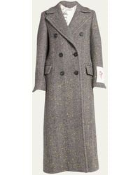 Golden Goose - Double-breasted Handpainted Chevron Wool Trench Coat - Lyst