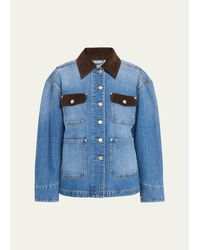 3.1 Phillip Lim - Denim & Corduroy Chore Jacket - Lyst