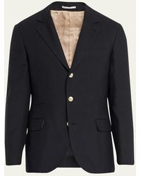 Brunello Cucinelli - Linen-wool Solid Suit - Lyst