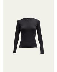 Theory - Tiny Tee Long-Sleeve Cotton T-Shirt - Lyst