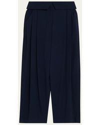 Jason Wu - Foldover-Waist Pleated Wide-Leg Pants - Lyst