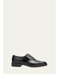 Santoni - Easy Leather Cap-Toe Oxfords - Lyst