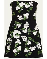 Alice + Olivia - Velia Embellished Strapless Mini Gown - Lyst