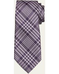 Tom Ford - Mulberry Silk Houndstooth Plaid Tie - Lyst