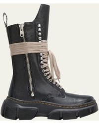 Dr. Martens - X Dr. Martens Leather Jumbo Lace Mid Combat Boots - Lyst