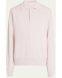 The Row - Joyce Cotton Cashmere Polo Sweater - Lyst