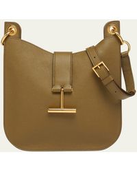Tom Ford - Tara Small Hobo Crossbody In Grained Leather - Lyst