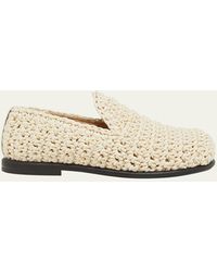 JW Anderson - Crochet Cotton Slip-on Loafers - Lyst