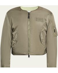 Givenchy - Couture Seam Nylon Bomber With Logo Patch - Lyst