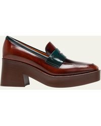 Tod's - Gomma Leather Block-heel Penny Loafers - Lyst