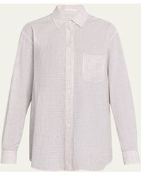 The Row - Dalan Check Cotton Poplin Button-Down Shirt - Lyst