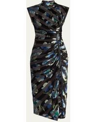 Ramy Brook - Hallie Floral Velvet Midi Dress - Lyst