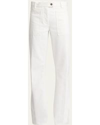 Ferragamo - High-Rise Midweight Denim Straight-Leg Pants - Lyst