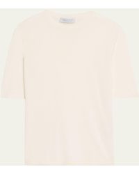 Gabriela Hearst - Brunner Short-Sleeve Cashmere-Silk T-Shirt - Lyst