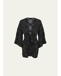 ViX - Perola Knot Short Caftan Coverup - Lyst