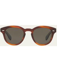 Oliver Peoples - Cary Grant Oval Polarized Acetate Sunglasses - Lyst
