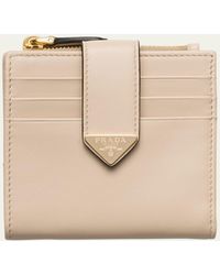 Prada - City Calf Leather Compact Wallet - Lyst
