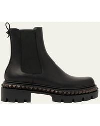 Christian Louboutin - St Emilia Pyraclou Leather Sole Chelsea Boots - Lyst
