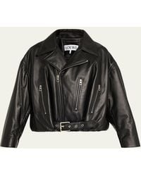 Loewe - Lambskin Biker Jacket - Lyst