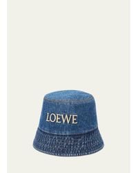 Loewe - Logo Denim Bucket Hat - Lyst