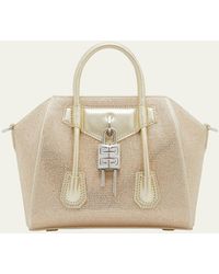 Givenchy - Antigona Lock Mini Top Handle Bag In Satin Strass - Lyst