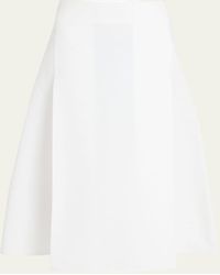 Marni - Flared Midi Skirt With Double Pleating - Lyst