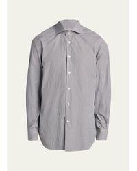 Kiton - Mini-Check Cotton Button-Down Shirt - Lyst
