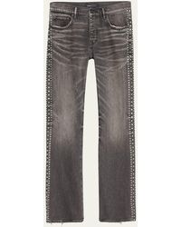 Purple - Vintage Flare Jeans With Crystals - Lyst