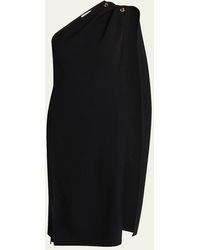 Bottega Veneta - One-Shoulder Drape Slit Dress - Lyst