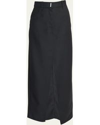 Givenchy - Wool Midi Skirt With Front Slit - Lyst