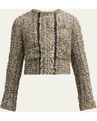 Jason Wu - Textured Tweed Crop Jacket - Lyst
