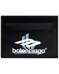 Balenciaga - Sport Logo Leather Card Holder - Lyst