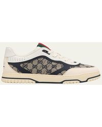 Gucci - Re-Web Gg Supreme Canvas And Leather Sneakers - Lyst