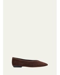 Veronica Beard - Bancroft Suede Ballerina Flats - Lyst