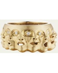 Anthony Lent - 18k Yellow Gold Emotions Ring With Diamonds - Lyst